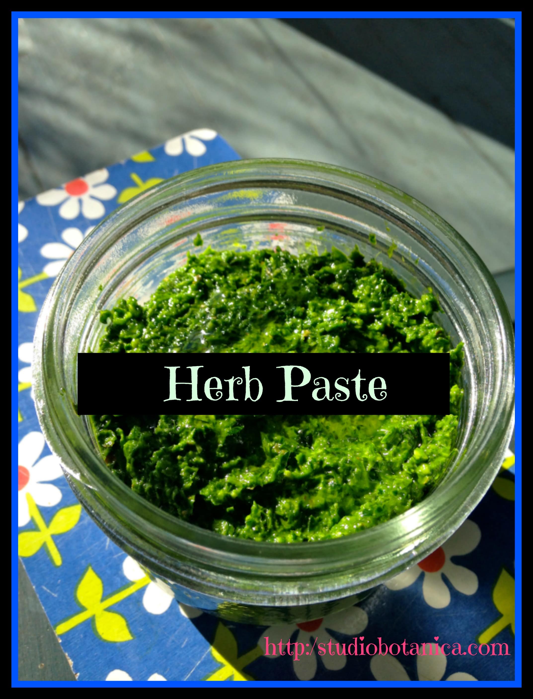 DIY Herb Paste green taste sensation! Studio Botanica
